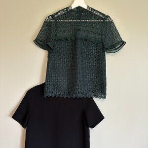 Short sleeve crew neck blouse set from Zara & Oak+Fort